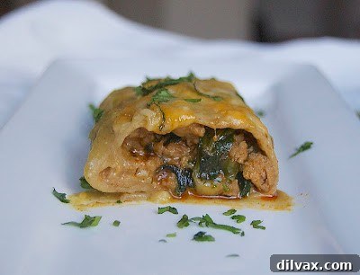 Delicious Turkey Spinach Enchiladas ready to be served, a perfect family meal.