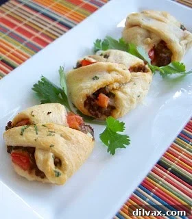 Delicious golden brown Taco Pockets, perfect for an appetizer spread