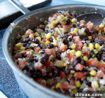 The whole Chicken, Black Bean and Tortilla Pie, beautifully garnished and presented.