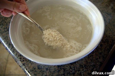 Zesty Cilantro Lime Rice 5 Rice being toasted in a skillet with butter