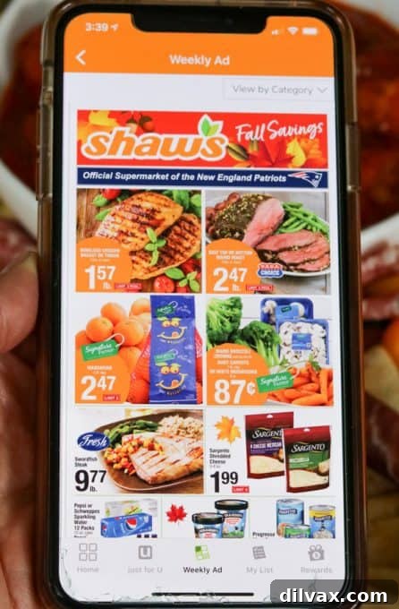 The Art of Building a Charcuterie Board 5 Shaw's app on an iPhone.