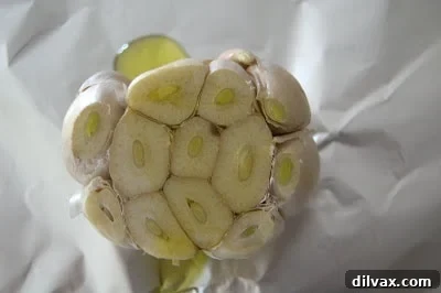 Olive oil rubbed into garlic cloves