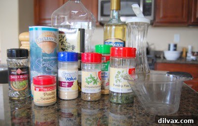 Italian Dressing ingredients combined