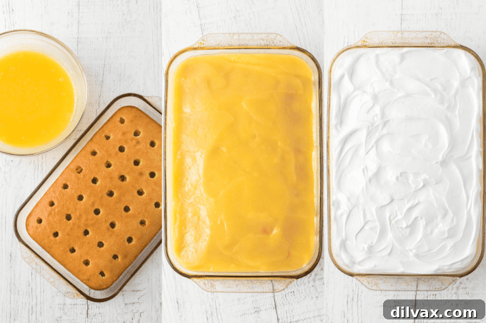 Step-by-step photos for making marshmallow frosting, showing ingredients, mixing, and final application.