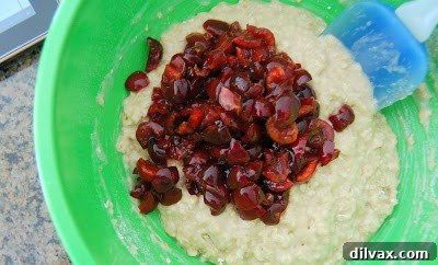 Juicy Cherry & Hearty Oat Muffins 8 Fresh cherries folded into the muffin batter.