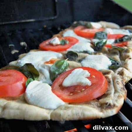 Grilled Margherita Pizza - nothing beats a pizza made on the grill!