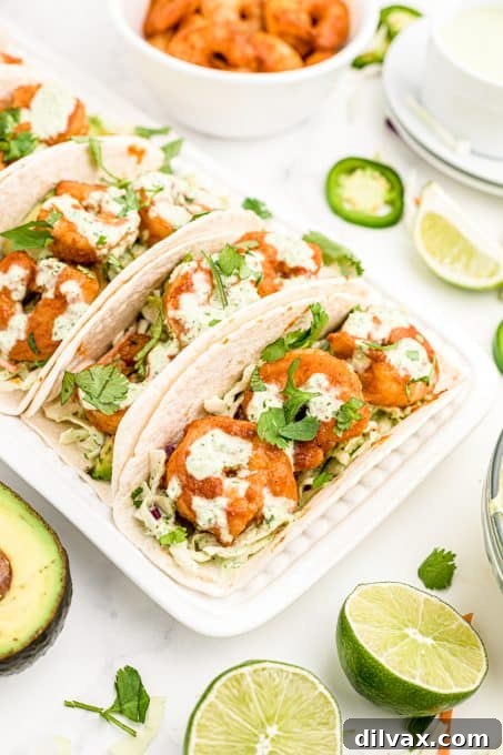 Fast and easy Shrimp Tacos.