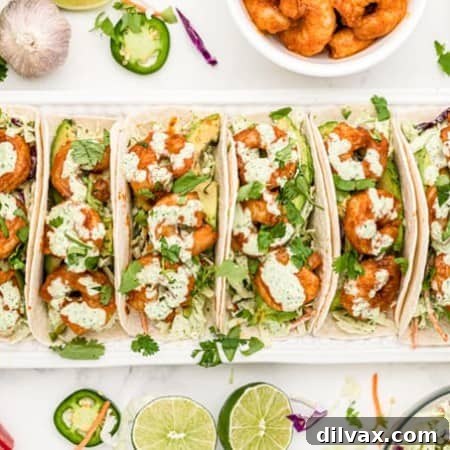 Fast and easy Shrimp Tacos.