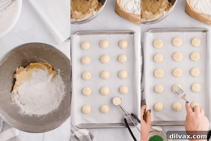 Process steps for Whipped Shortbread.