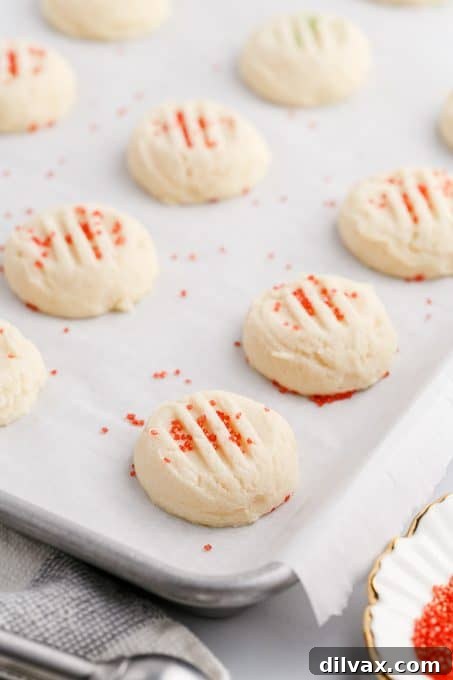 Shortbread with sprinkles on top.