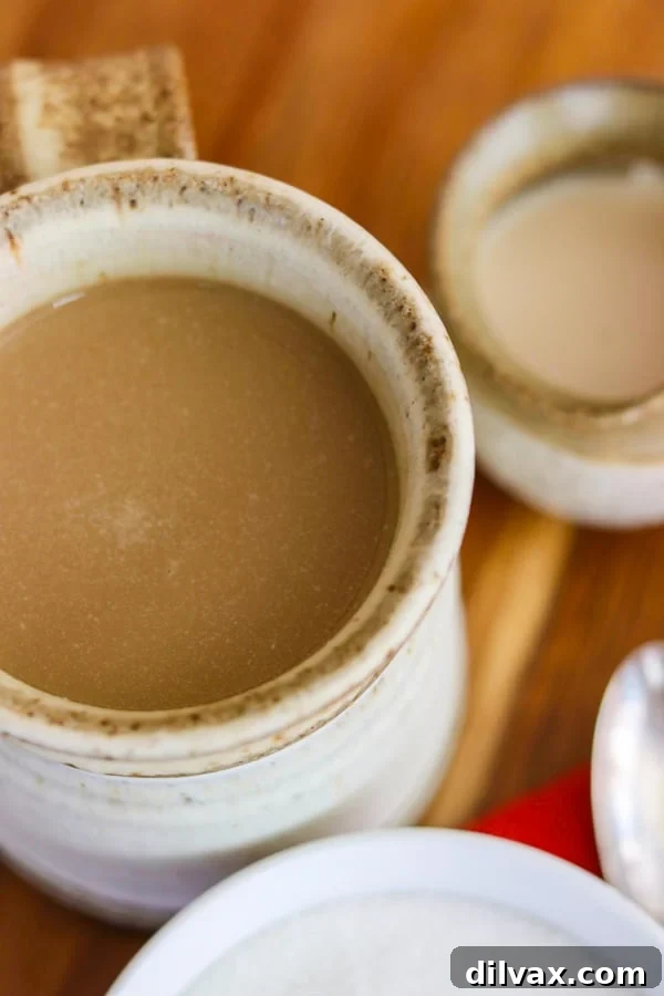 Whip Up French Vanilla Coffee Creamer 7 A cup of coffee with Homemade French Vanilla Coffee Creamer, ready to be enjoyed.