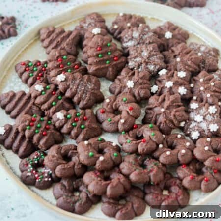 Chocolate Spritz Cookies