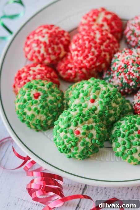 Delicious cream cheese holiday sprinkle cookies, baked to perfection.
