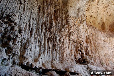 A breathtaking view of the interior of Tonto Natural Bridge, highlighting its vastness and natural beauty.