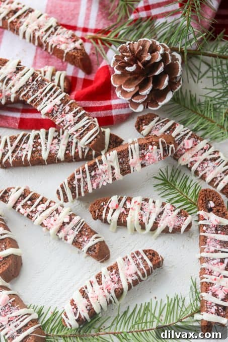 Decadent Peppermint Chocolate Biscotti 7 Chocolate Peppermint Biscotti