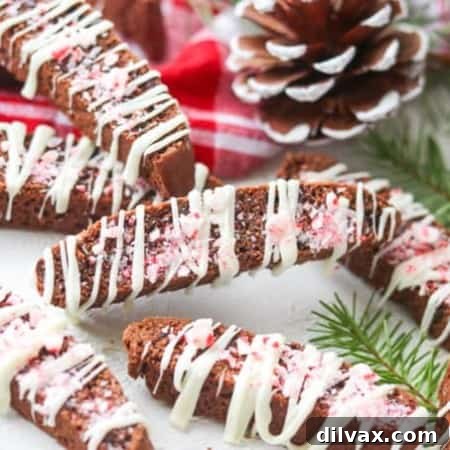 Decadent Peppermint Chocolate Biscotti 8 Peppermint Chocolate Biscotti