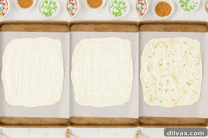 Rainbow Magic Bark 5 Step-by-step process for making Lucky Charms Bark.