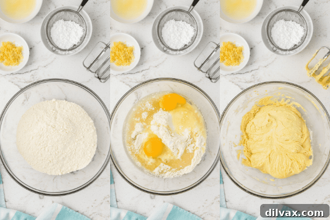 Sunshine Lemon Cookies 6 Process of making lemon cookies.