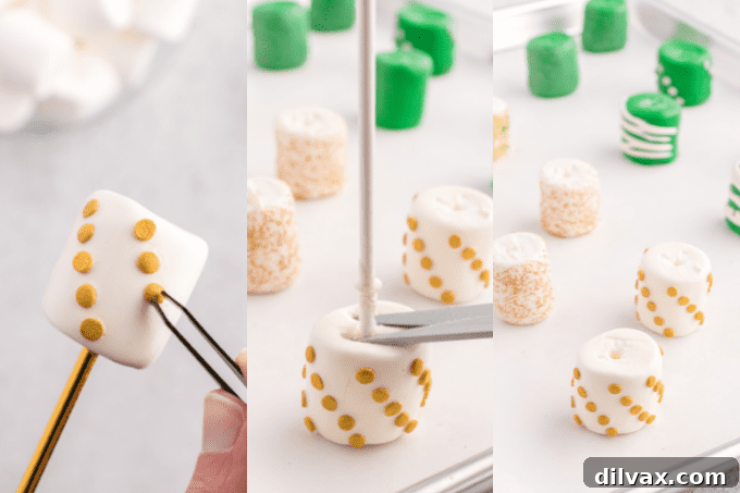 Lucky Shamrock Sweets 8 Various decorated marshmallows showing different techniques