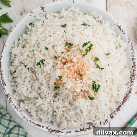 Coconut Rice in a bowl