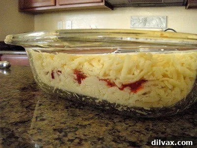 Closeup of the shortbread showing its flaky texture.