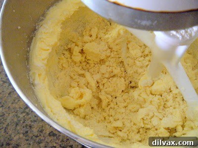 Overhead shot of the freshly baked Hungarian shortbread in the pan