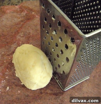 Side view of the shortbread, highlighting its golden-brown crust