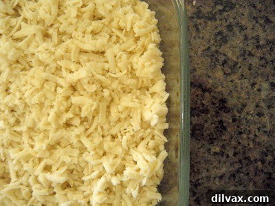 Another angle of the shortbread in the baking dish after cooling