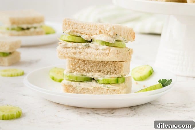 Elegant Cucumber Bites 2 Classic Cucumber Tea Sandwiches for an Elegant Afternoon Tea