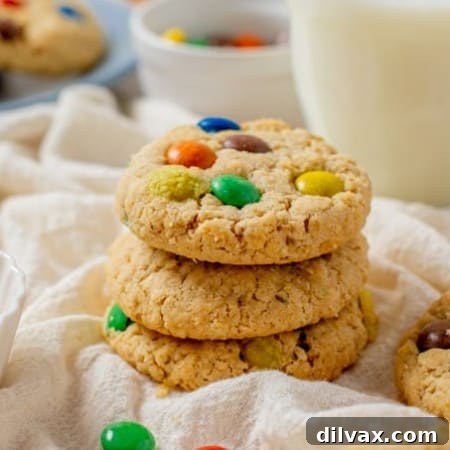 Peanut Butter Oatmeal M&M Cookies