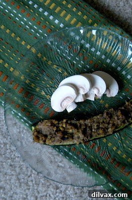 Hearty Mushroom Onion Zucchini Bake 11 Final image of Mushroom and Onion Stuffed Zucchini.