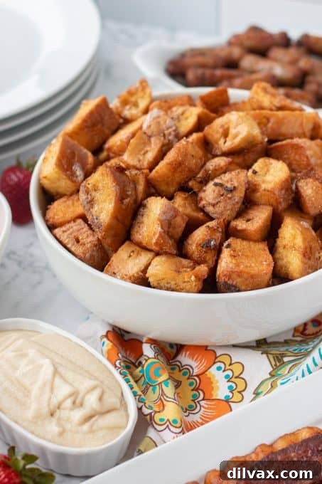 Decadent French Toast Dip 8 French toast fondue cooking in the pot