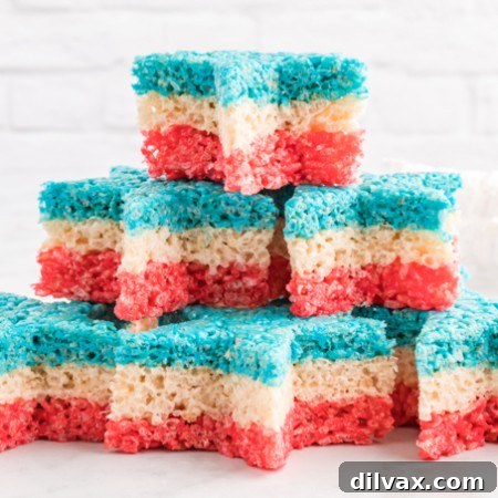Patriotic Rice Krispies Treats Stars