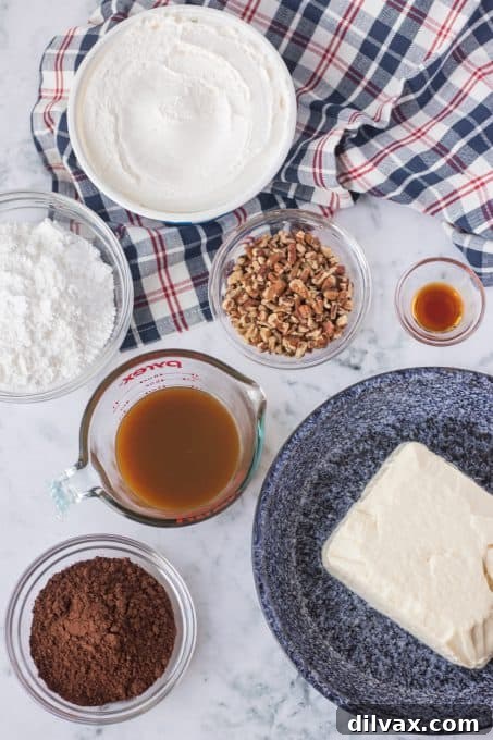 Ingredients for Turtle Parfaits.