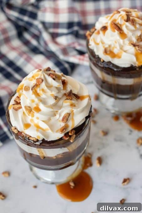 Layered soy chocolate pudding parfaits.
