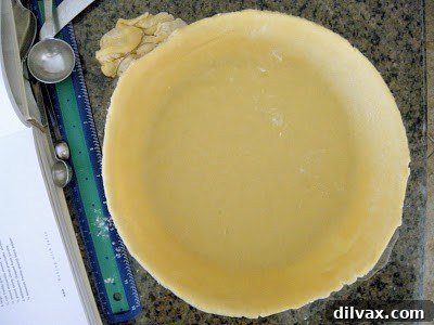 Tuesdays with Dorie: BWJ's Pizza Rustica 8 Pizza Rustica crust perfectly fitted into a pie dish