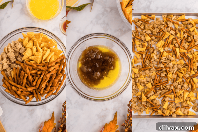 Halloween Snack Mix Process Photos