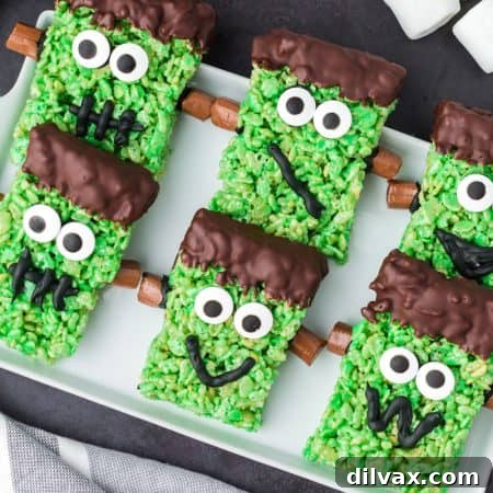 Frankenstein Rice Krispie Treats
