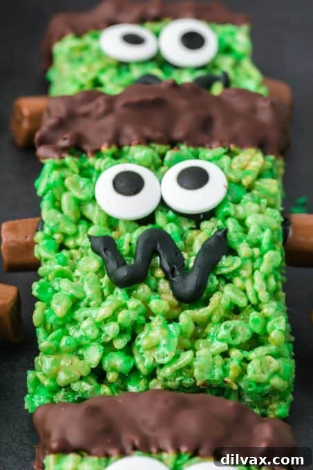 Frankenstein Rice Krispie Treats