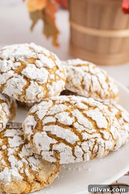 A vibrant display of Pumpkin Crinkles, perfect for a fall dessert table.