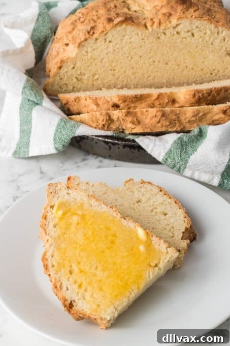 Emerald Isle's Easiest Soda Bread 7 Close-up of the perfectly baked crust of Irish Soda Bread, with a rustic finish