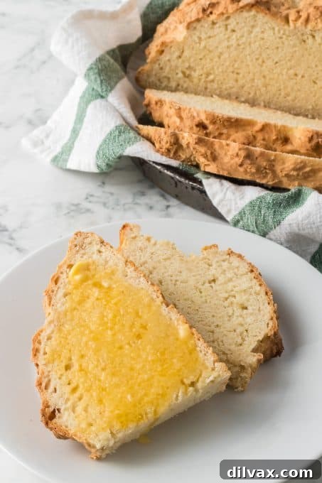 Emerald Isle's Easiest Soda Bread 10 A beautifully textured loaf of Buttermilk Soda Bread with a golden crust