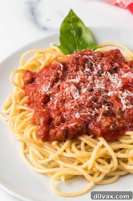 Easy Meat Sauce for pasta and lasagna.