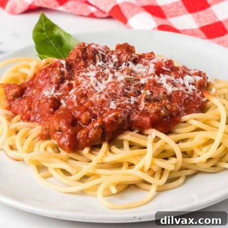 Easy Meat Sauce for pasta and lasagna.