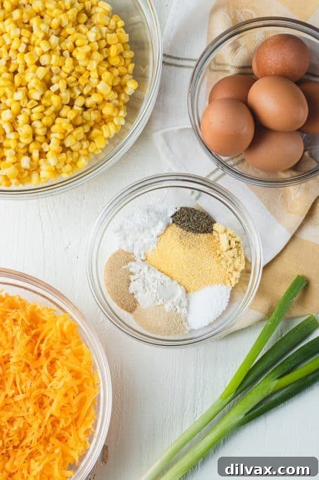 Creamy Corn Delight 8 Mixing the dry ingredients together.