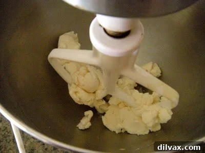 Buttercream frosting in mixer