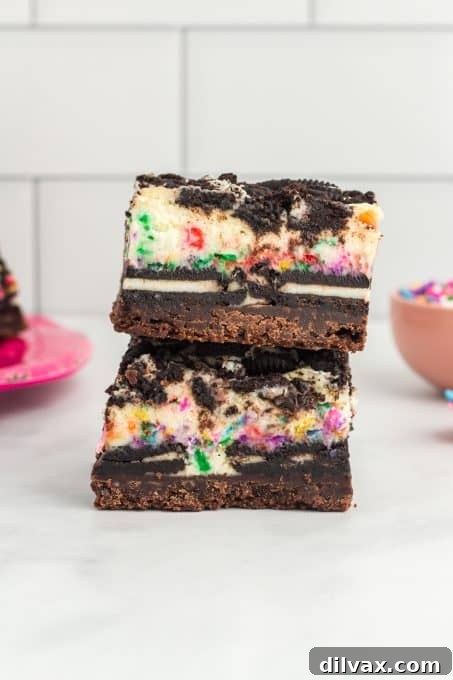 Funfetti Oreo Cheesecake Bars