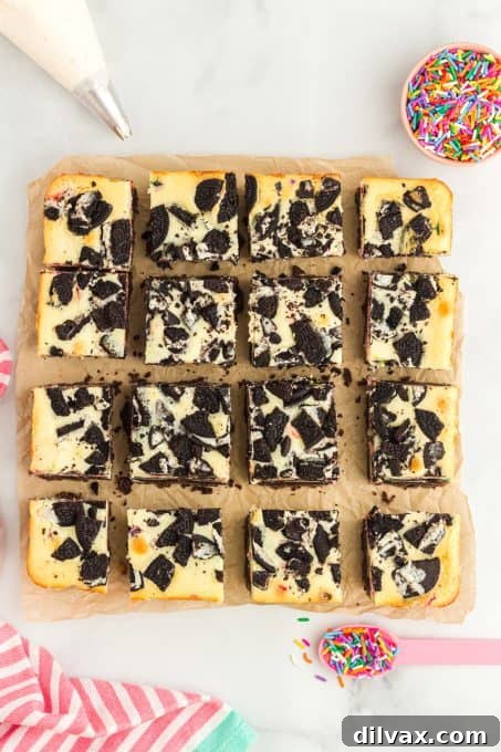 Sliced Funfetti Cheesecake Bars