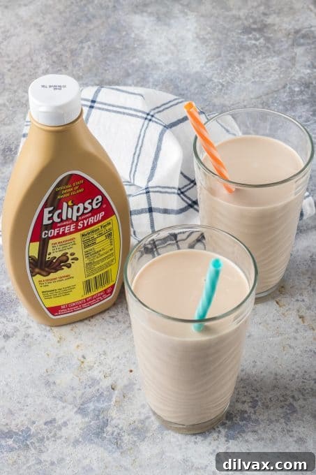 Glasses of the state drink of Rhode Island, Coffee Milk