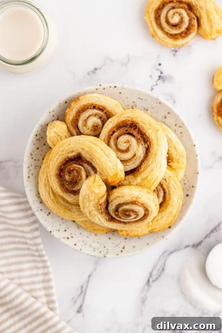 Puff Pastry Swirls made with just 3 ingredients.